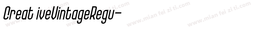 Creat iveVintageRegu字体转换